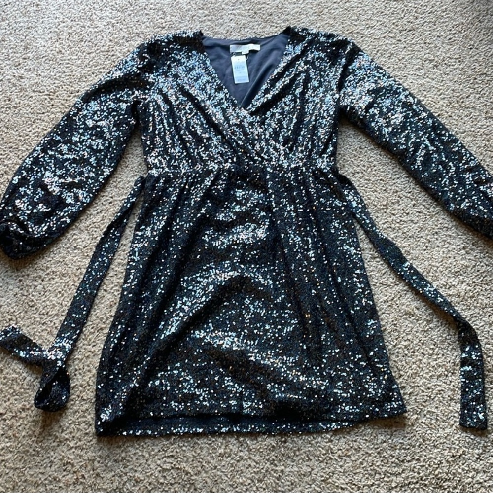 NWT LOFT sequin dress 6